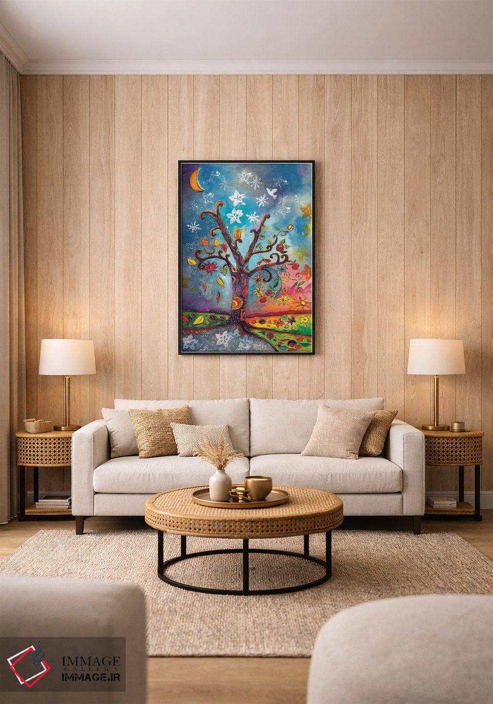 تابلو دکوراتیو رنگ های باد اثر میشل پالور فلدمن - D2B