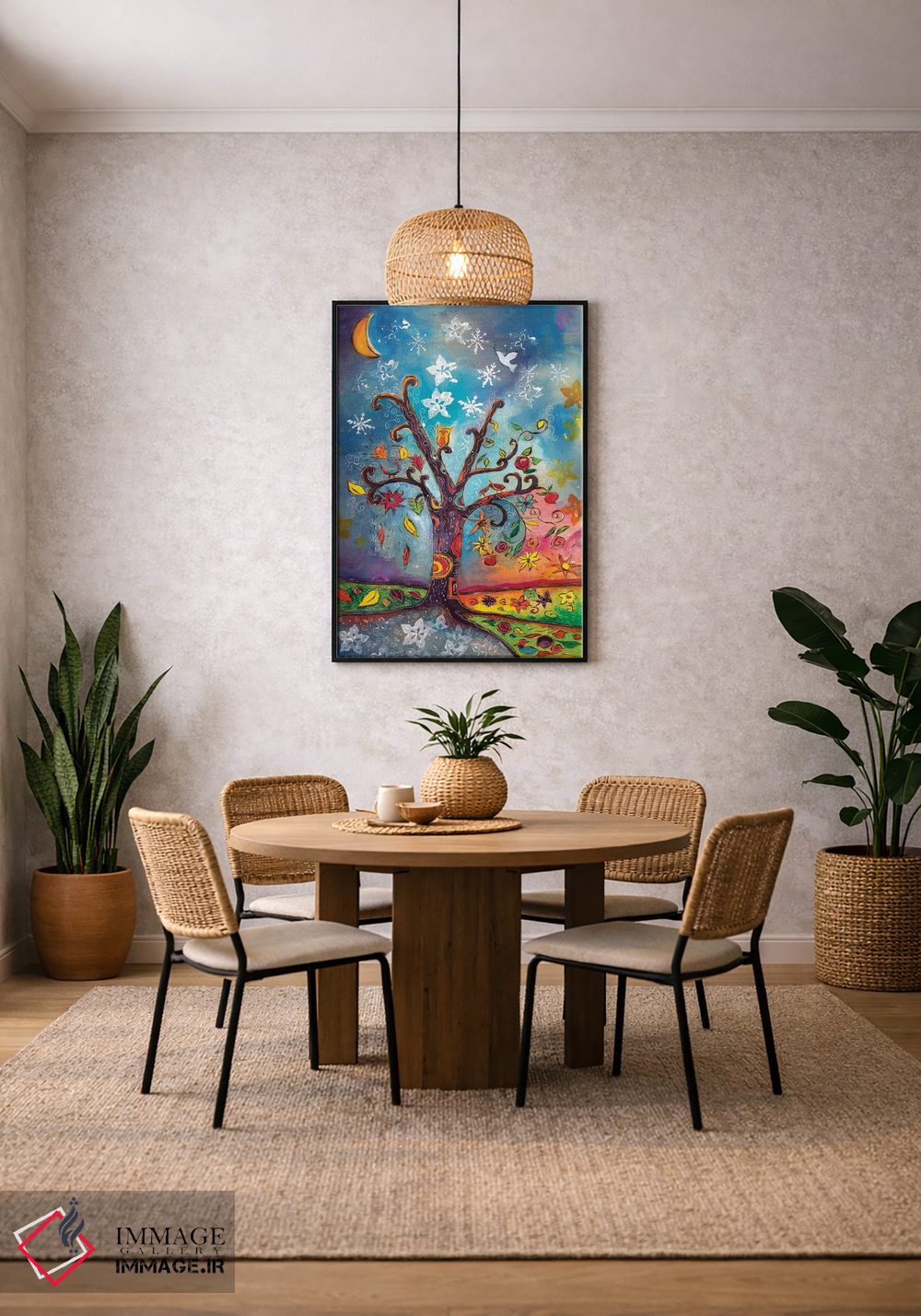 تابلو دکوراتیو رنگ های باد اثر میشل پالور فلدمن - D4B