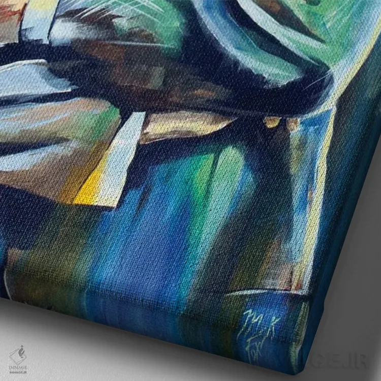 تابلو دکوراتیو فرانسیس آلبرت سیناترا اثر مارک فاکس - نمای نزدیک بافت بوم