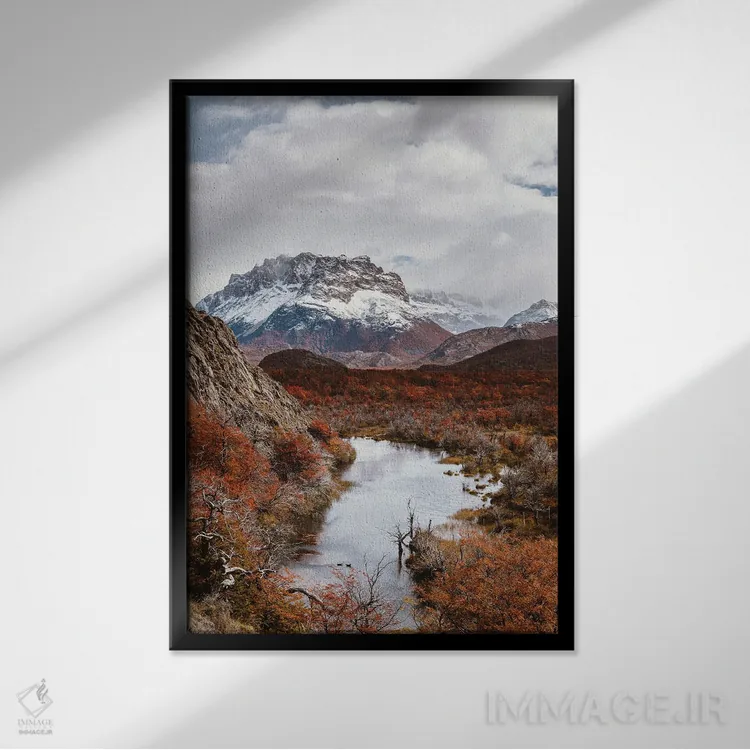 تابلو دکوراتیو پاییز پاتاگونیا بخش ۲ اثر ملیسا فایندلی - نمای قابدار مشکی