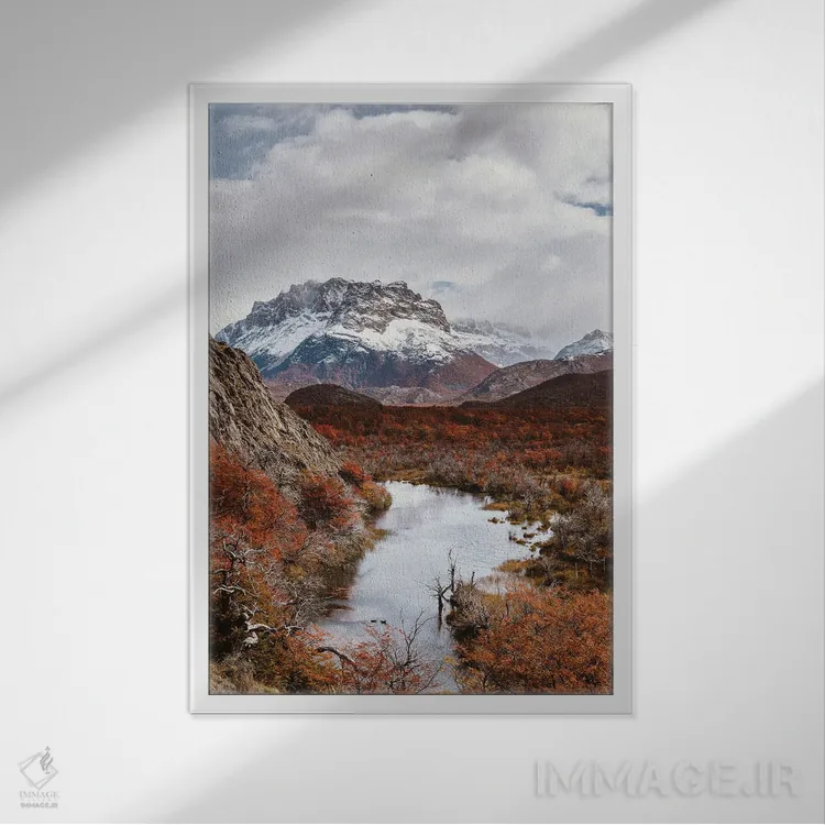 تابلو دکوراتیو پاییز پاتاگونیا بخش ۲ اثر ملیسا فایندلی - نمای قابدار سفید