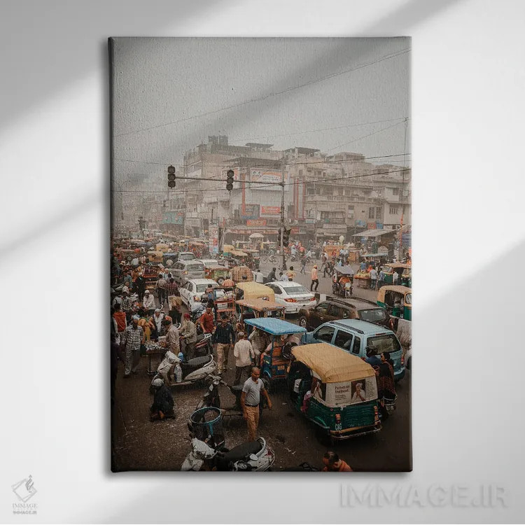 تابلو دکوراتیو دهلی قدیم اثر ملیسا فایندلی - نمای روبهرو روی دیوار