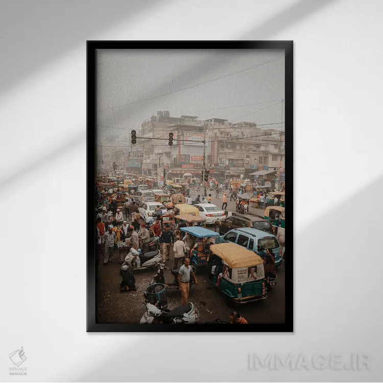 تابلو دکوراتیو دهلی قدیم اثر ملیسا فایندلی - نمای قابدار مشکی