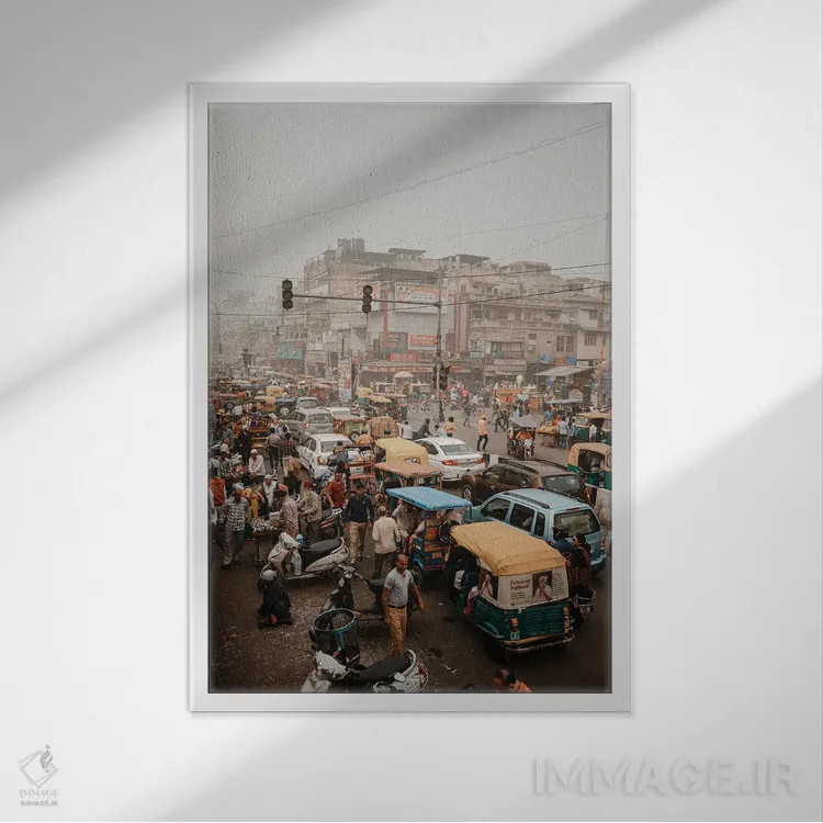 تابلو دکوراتیو دهلی قدیم اثر ملیسا فایندلی - نمای قابدار سفید