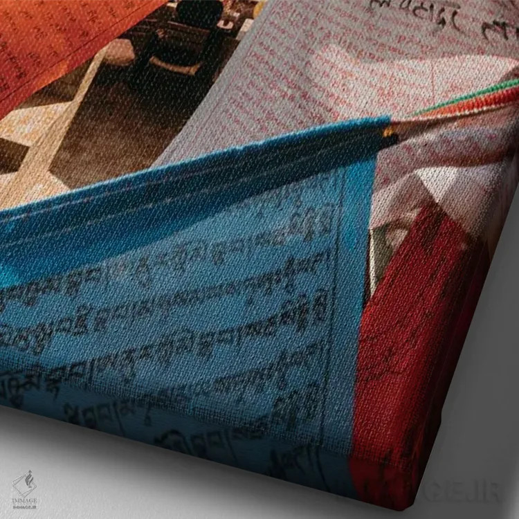 تابلو دکوراتیو بودانات اثر ملیسا فایندلی - نمای نزدیک بافت بوم