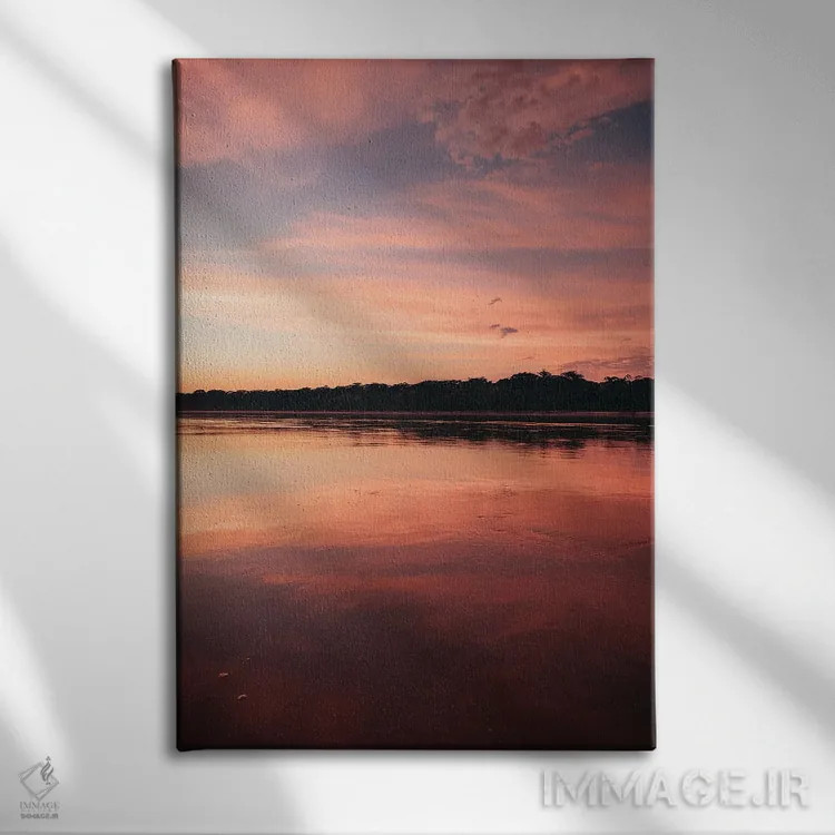 تابلو دکوراتیو غروب پرویی اثر ملیسا فایندلی - نمای روبهرو روی دیوار