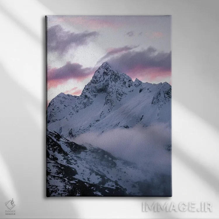 تابلو دکوراتیو غروب آلپ جنوبی اثر ملیسا فایندلی - نمای روبهرو روی دیوار