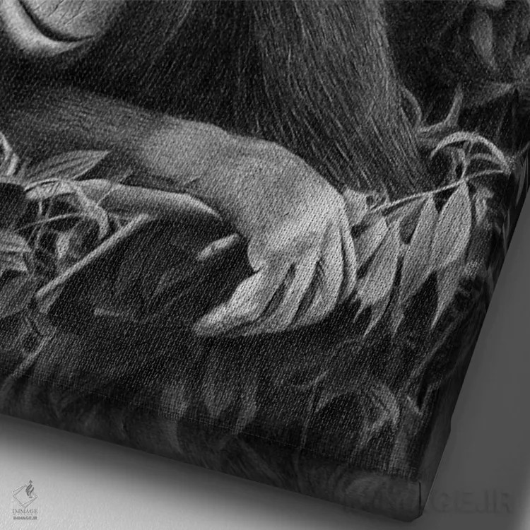 تابلو دکوراتیو نوجوان اثر میرو گراباورشاک - نمای نزدیک بافت بوم