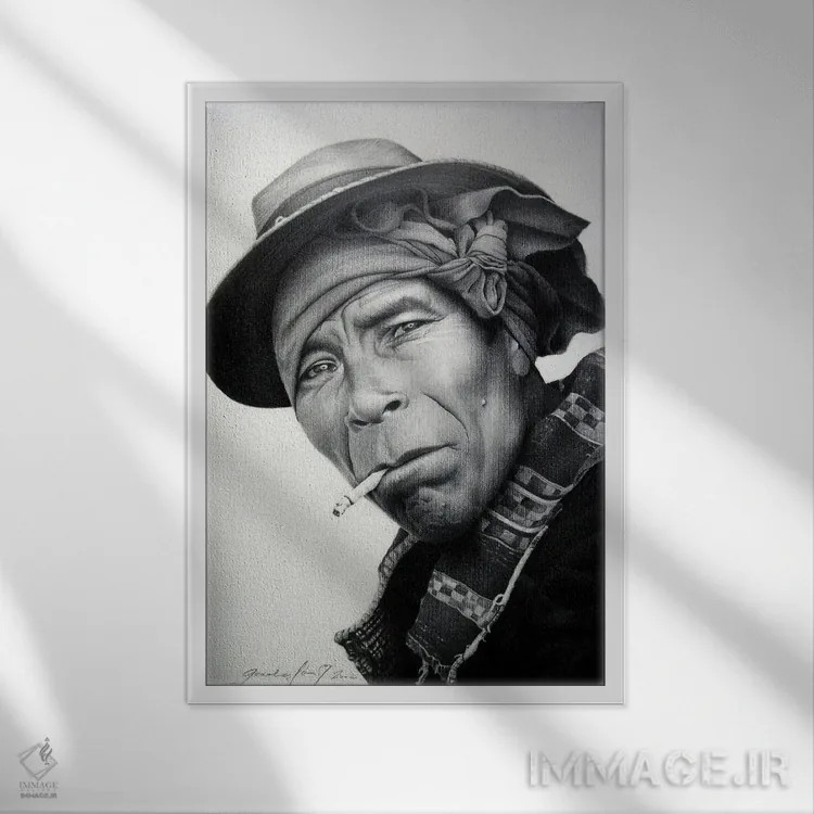 تابلو دکوراتیو مکزیک اثر میرو گراباورشاک - نمای قابدار سفید