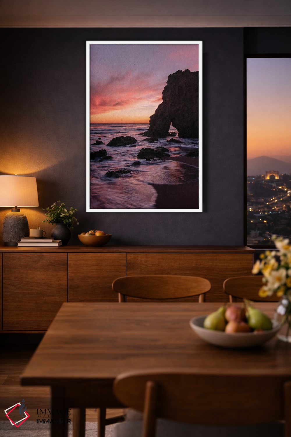 تابلو دکوراتیو غروب مالیبو اثر ملیسا فایندلی - D3W