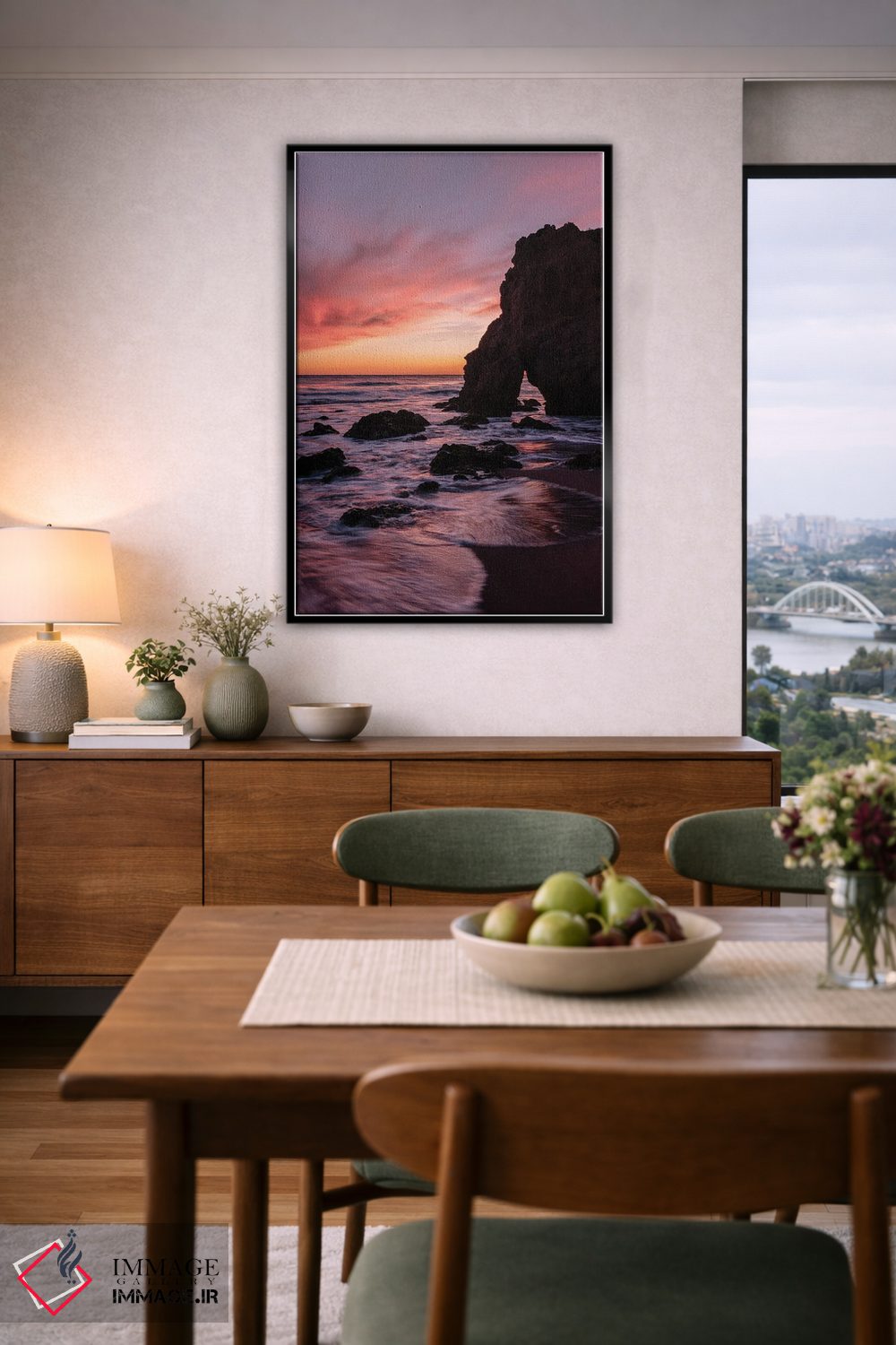 تابلو دکوراتیو غروب مالیبو اثر ملیسا فایندلی - D6B