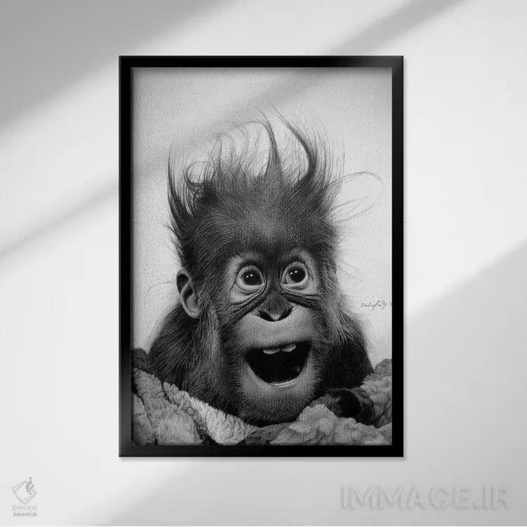 تابلو دکوراتیو وحشت نکنید اثر میرو گراباورشاک - نمای قابدار مشکی