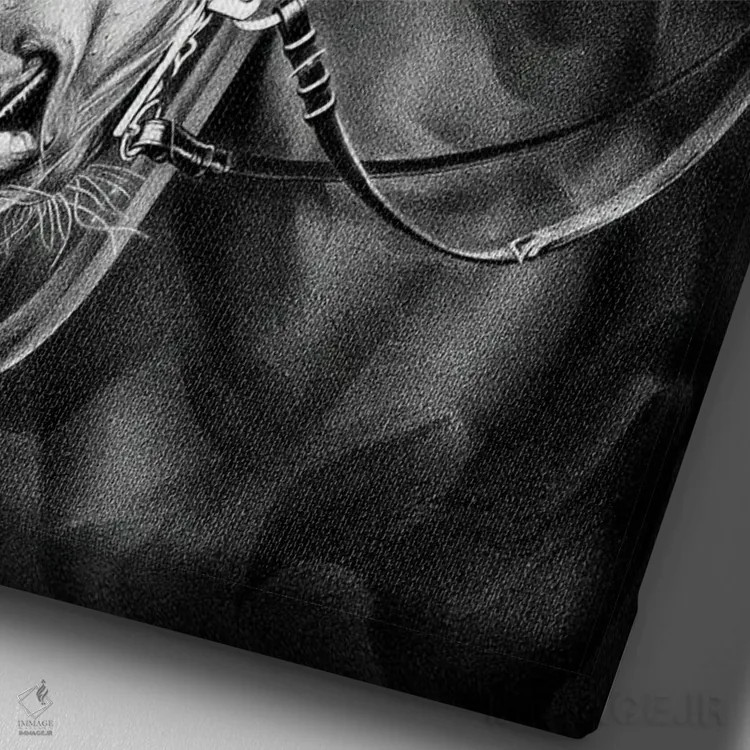 تابلو دکوراتیو پسر خوش قیافه اثر میرو گراباورشاک - نمای نزدیک بافت بوم