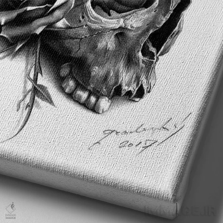 تابلو دکوراتیو کبرا اثر میرو گراباورشاک - نمای نزدیک بافت بوم