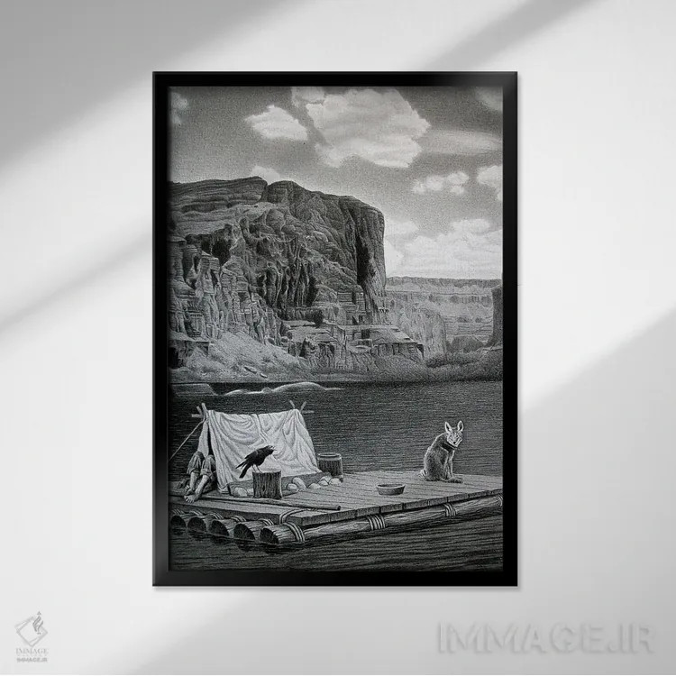 تابلو دکوراتیو در گرند کنیون اثر میرو گراباورشاک - نمای قابدار مشکی