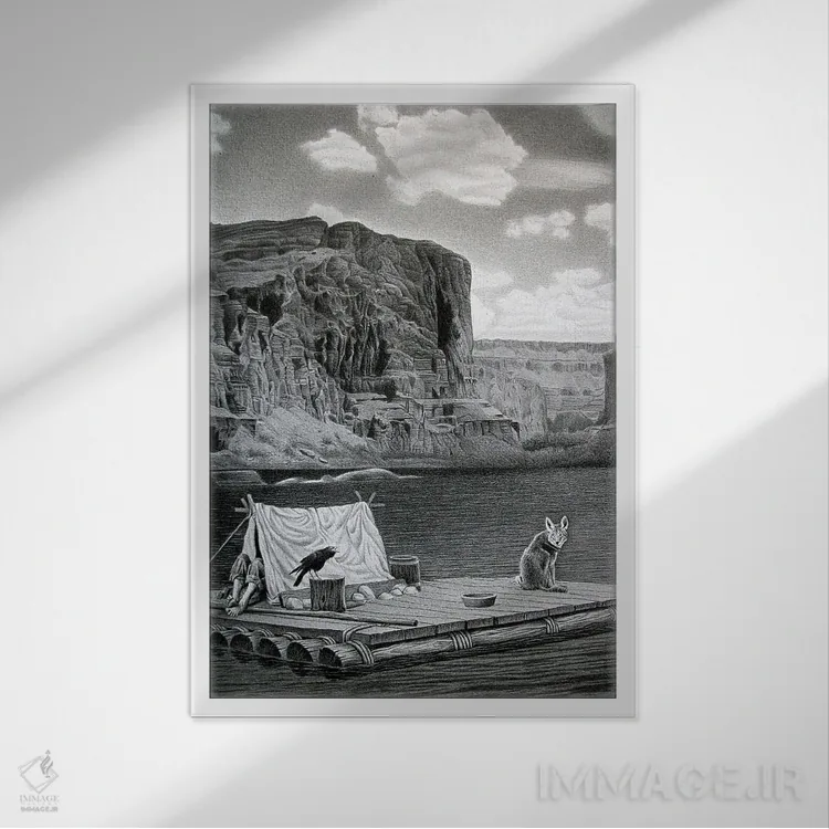 تابلو دکوراتیو در گرند کنیون اثر میرو گراباورشاک - نمای قابدار سفید