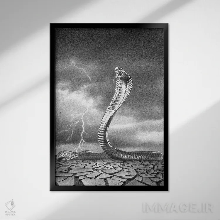 تابلو دکوراتیو طوفان در راه است اثر میرو گراباورشاک - نمای قابدار مشکی