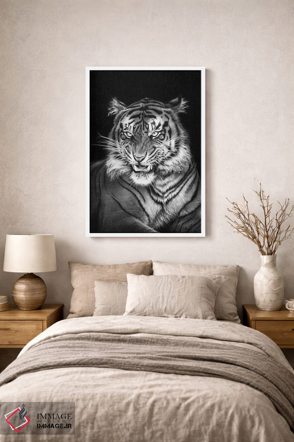 تابلو دکوراتیو ببر اثر میرو گراباورشاک - D1W