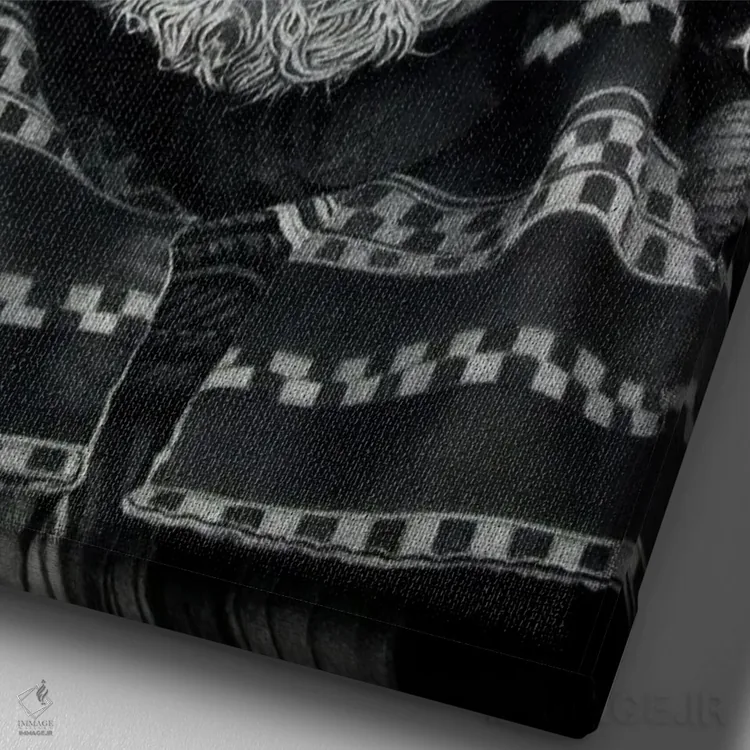 تابلو دکوراتیو مکزیک یک اثر میرو گراباورشاک - نمای نزدیک بافت بوم