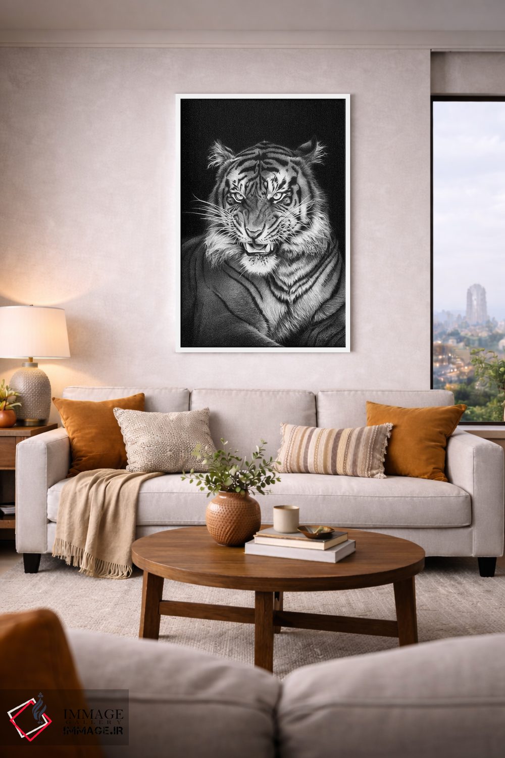 تابلو دکوراتیو ببر اثر میرو گراباورشاک - D3W