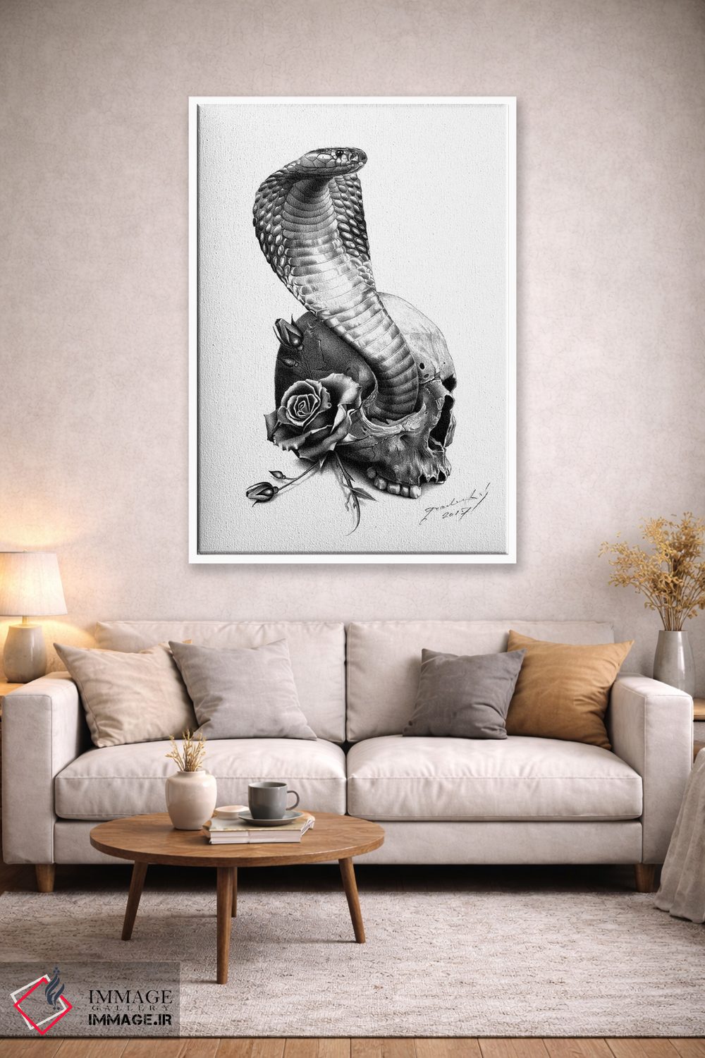 تابلو دکوراتیو کبرا اثر میرو گراباورشاک - D1W