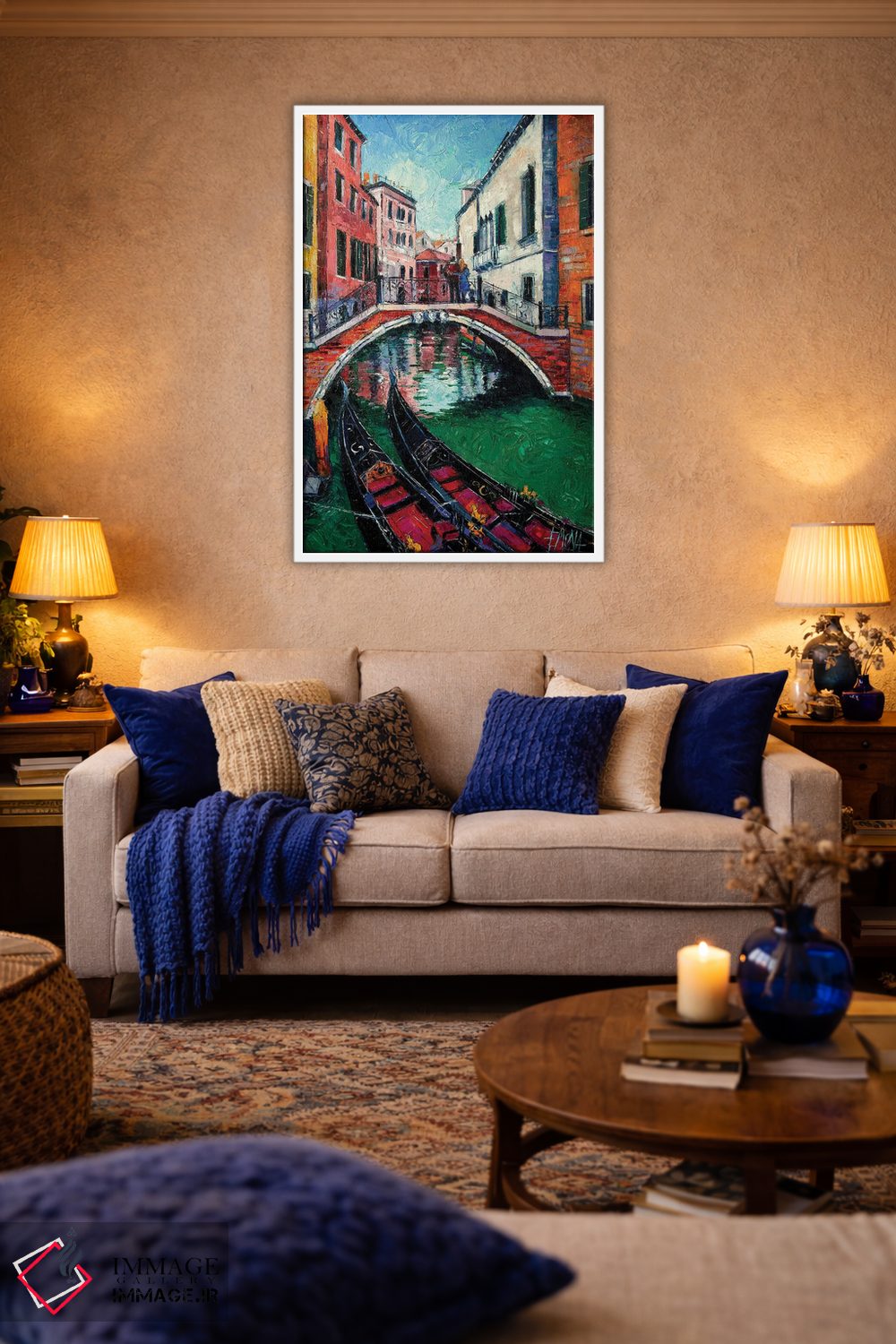 تابلو دکوراتیو رمانس ونیز اثر مونا ادولسکو - D3W