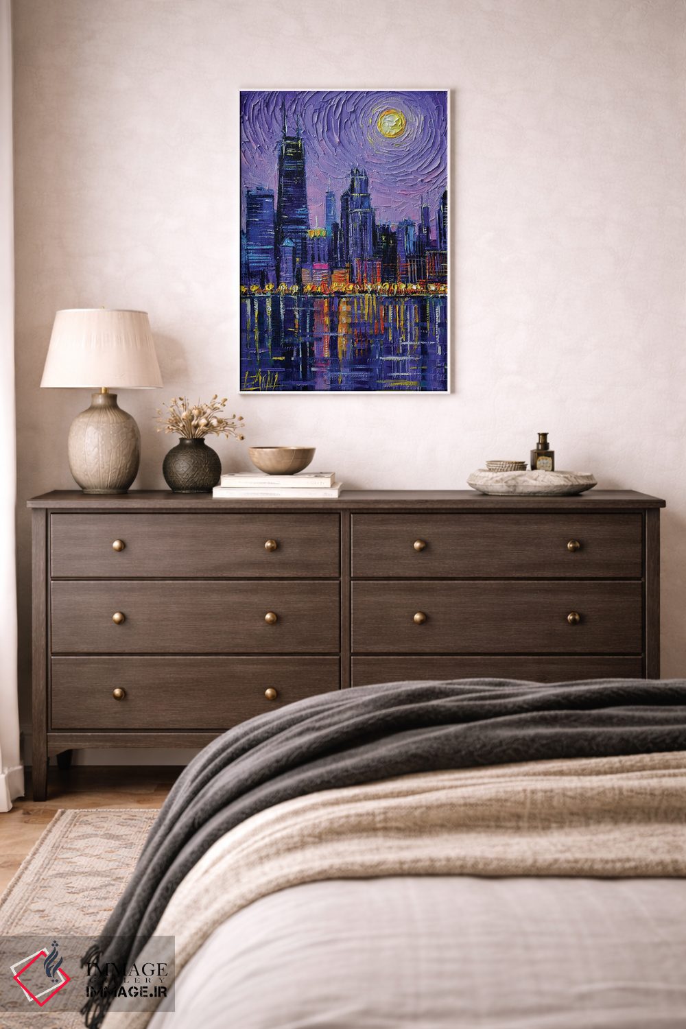 تابلو دکوراتیو افق شیکاگو اثر مونا ادولسکو - D1W