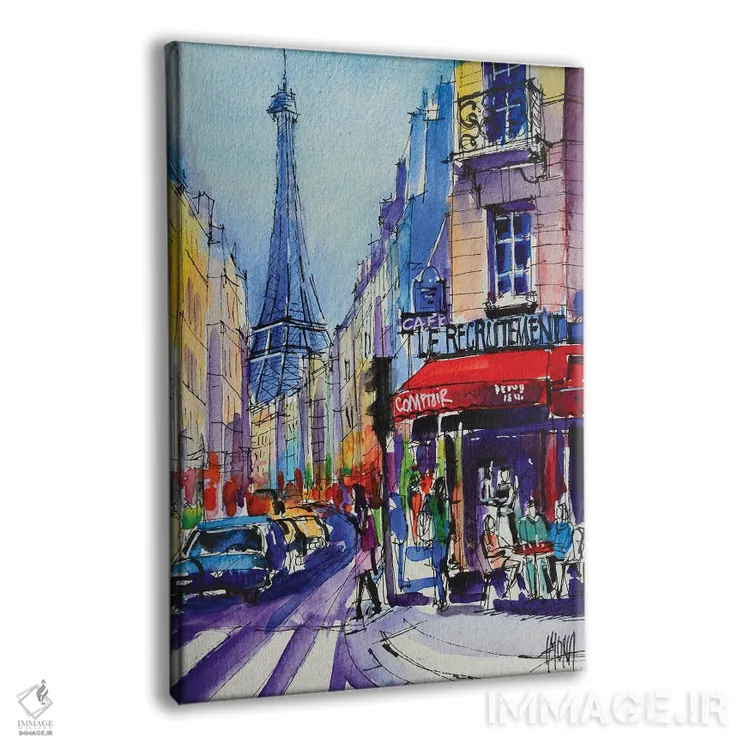 تابلو دکوراتیو خیابان سن دومینیک پاریس اثر مونا ادولسکو - نمای پرسپکتیو محصول