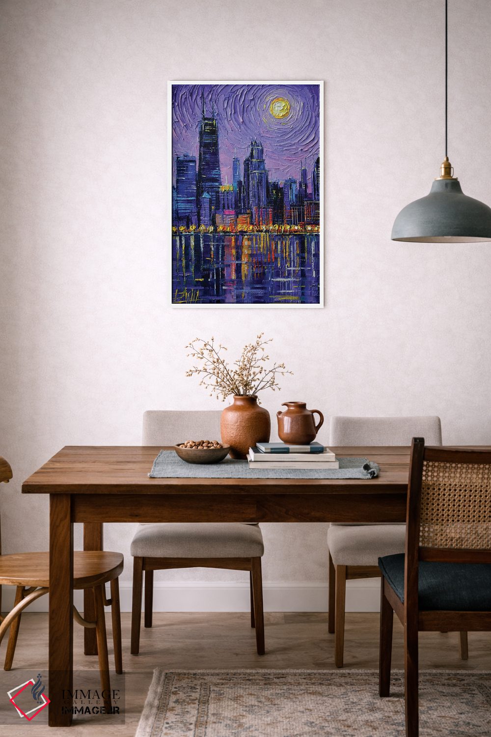 تابلو دکوراتیو افق شیکاگو اثر مونا ادولسکو - D6W