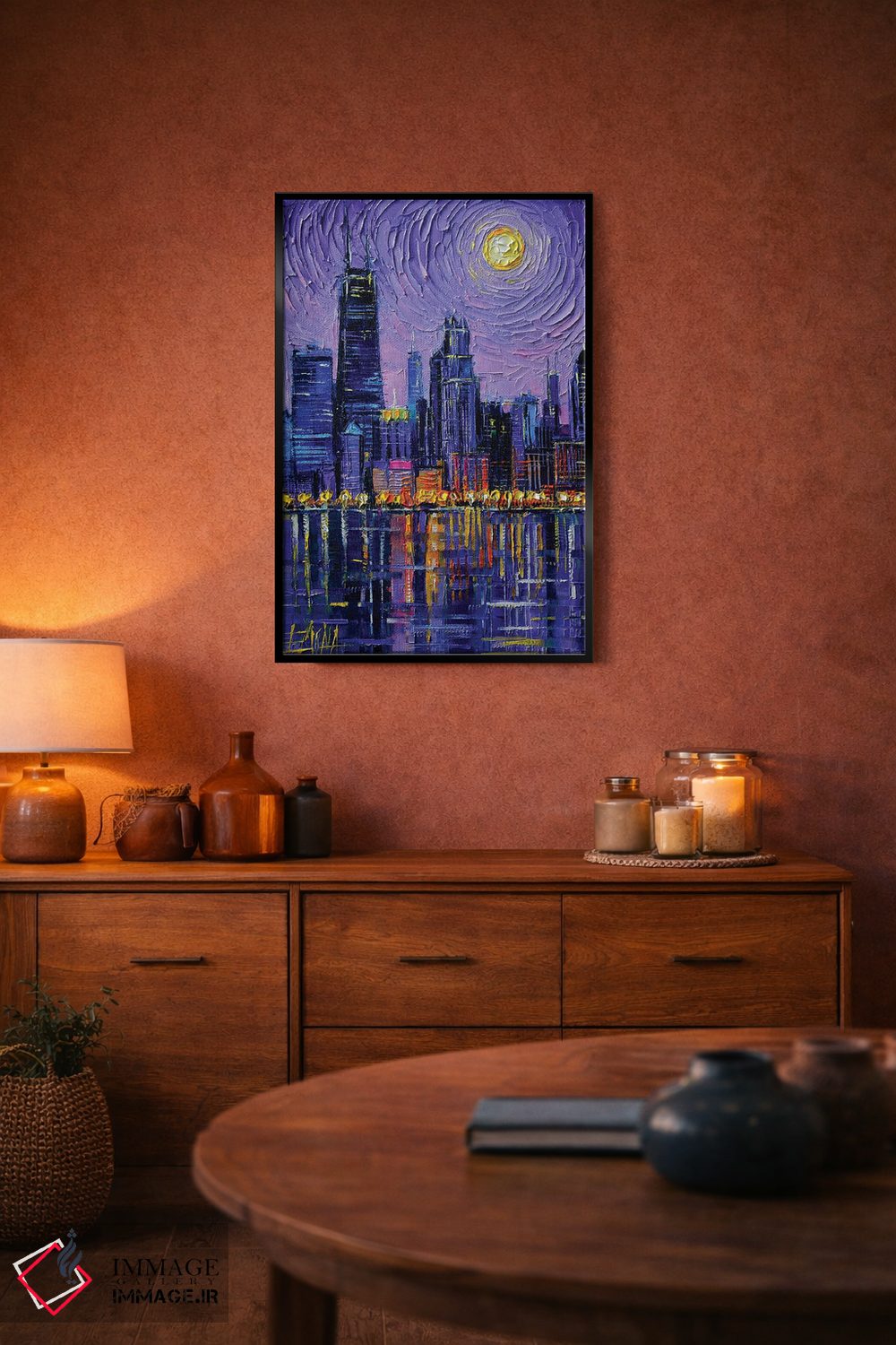 تابلو دکوراتیو افق شیکاگو اثر مونا ادولسکو - D5B