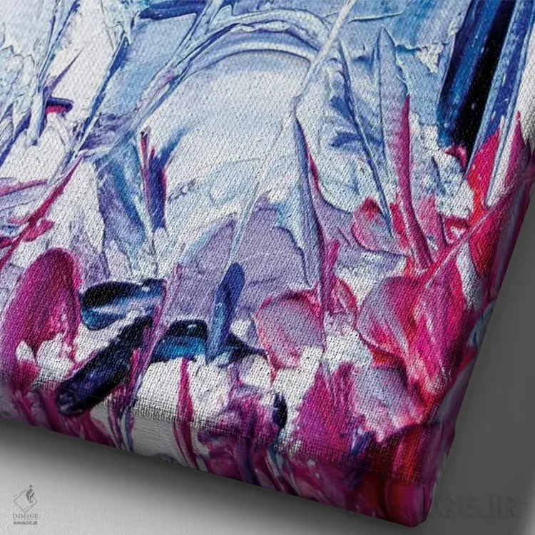 تابلو دکوراتیو نمای کلیسای سانتورینی اثر مونا ادولسکو - نمای نزدیک بافت بوم