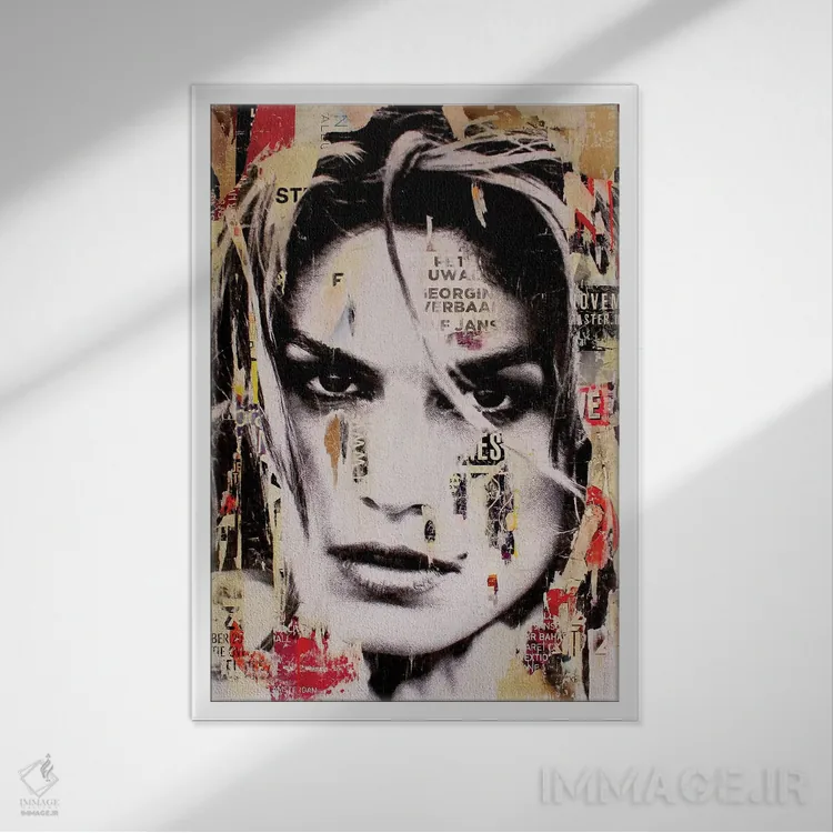 تابلو دکوراتیو همه چیز را پشت سر بگذار اثر میشیل فولکرز - نمای قابدار سفید