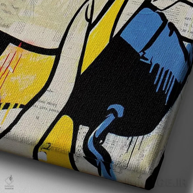 تابلو دکوراتیو منو صدا نزن عزیزم اثر میشیل فولکرز - نمای نزدیک بافت بوم