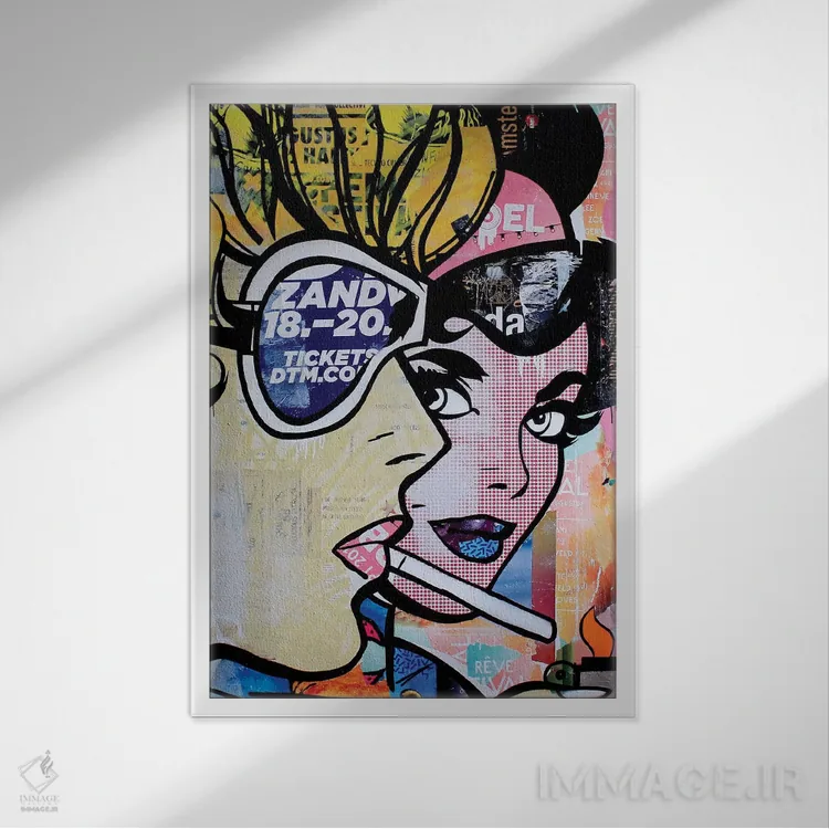 تابلو دکوراتیو رضایت میل را می کشد اثر میشیل فولکرز - نمای قابدار سفید