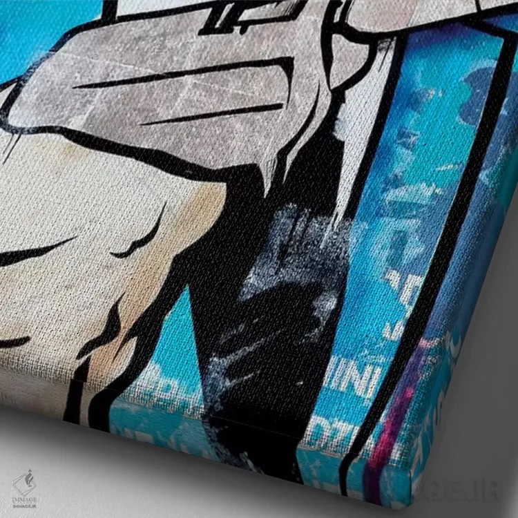 تابلو دکوراتیو پسر بد، برای همیشه اثر میشیل فولکرز - نمای نزدیک بافت بوم