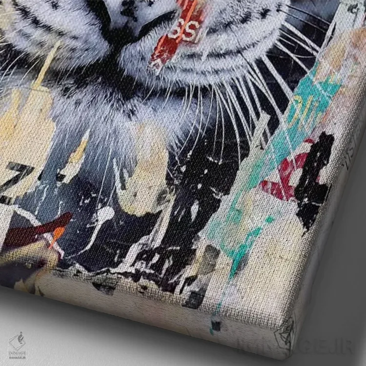 تابلو دکوراتیو راحت اثر میشیل فولکرز - نمای نزدیک بافت بوم