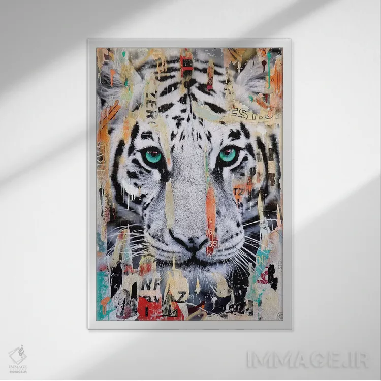 تابلو دکوراتیو راحت اثر میشیل فولکرز - نمای قابدار سفید