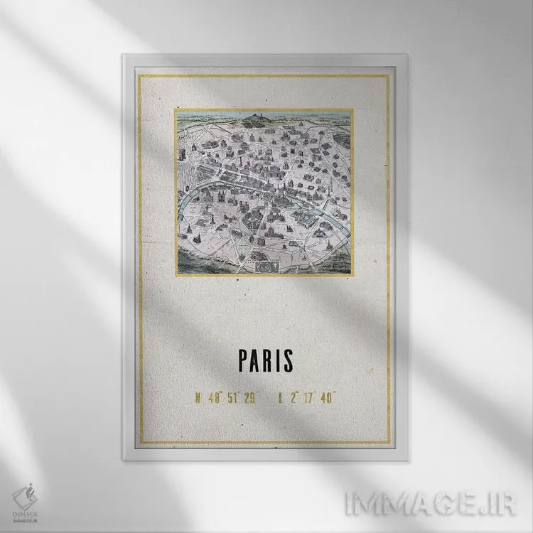 تابلو دکوراتیو پاریس، فرانسه III اثر نیچر مجیک - نمای قابدار سفید