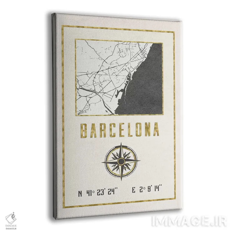 تابلو دکوراتیو بارسلونا، اسپانیا اثر نیچر مجیک - نمای پرسپکتیو محصول