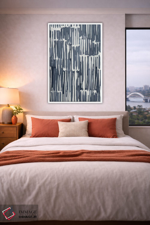 تابلو مینیمال ضربه قلم بامبو به سبک وابی سابی اثر نیچر مجیک - D2W