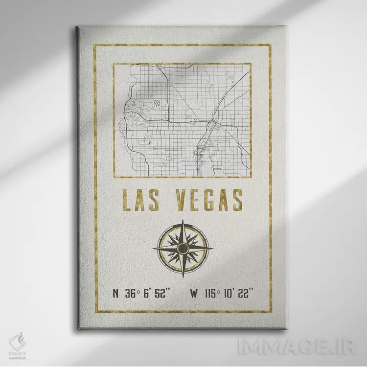 تابلو دکوراتیو لاس وگاس، نوادا اثر نیچر مجیک - نمای روبهرو روی دیوار