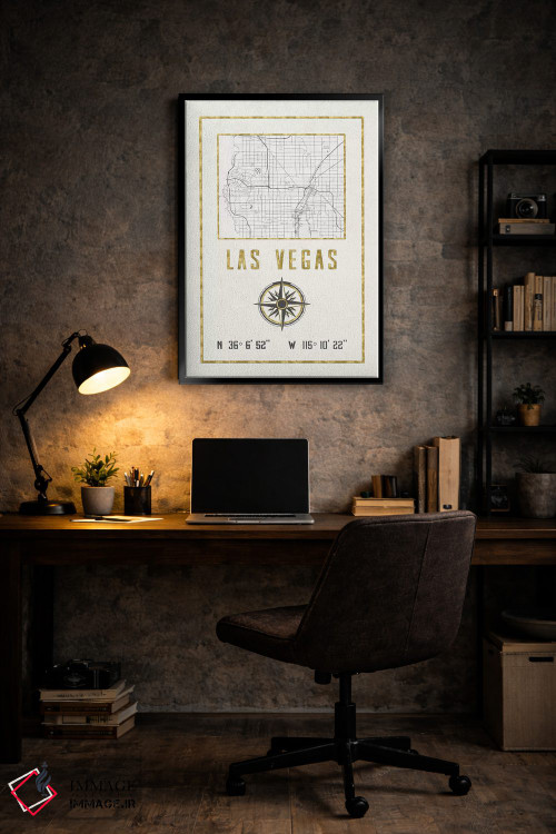 تابلو دکوراتیو لاس وگاس، نوادا اثر نیچر مجیک - D6B