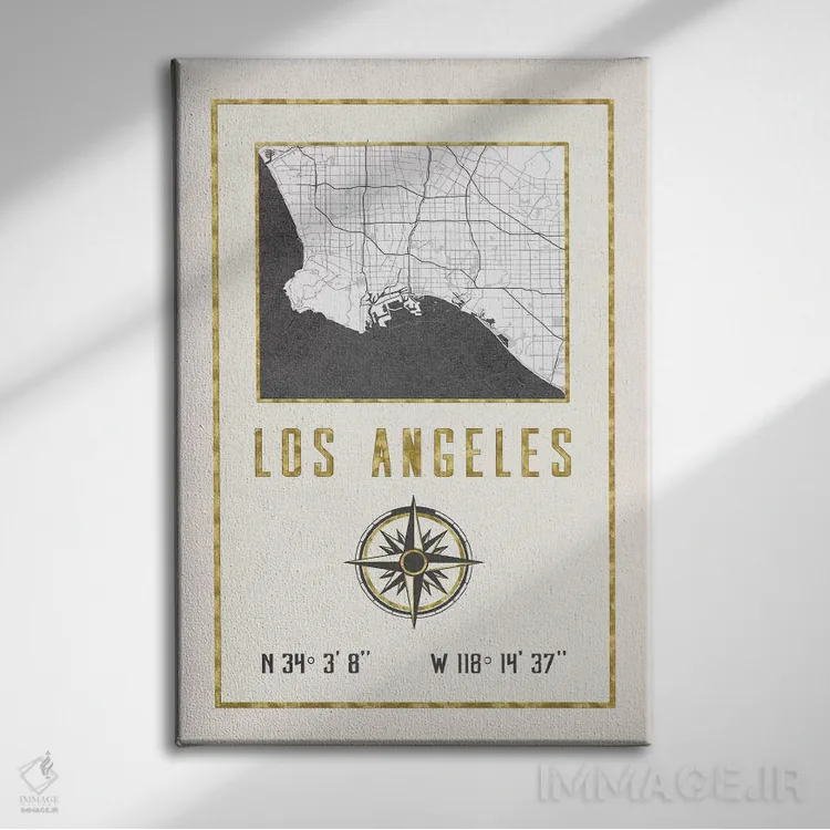 تابلو دکوراتیو لس آنجلس، کالیفرنیا اثر نیچر مجیک - نمای روبهرو روی دیوار