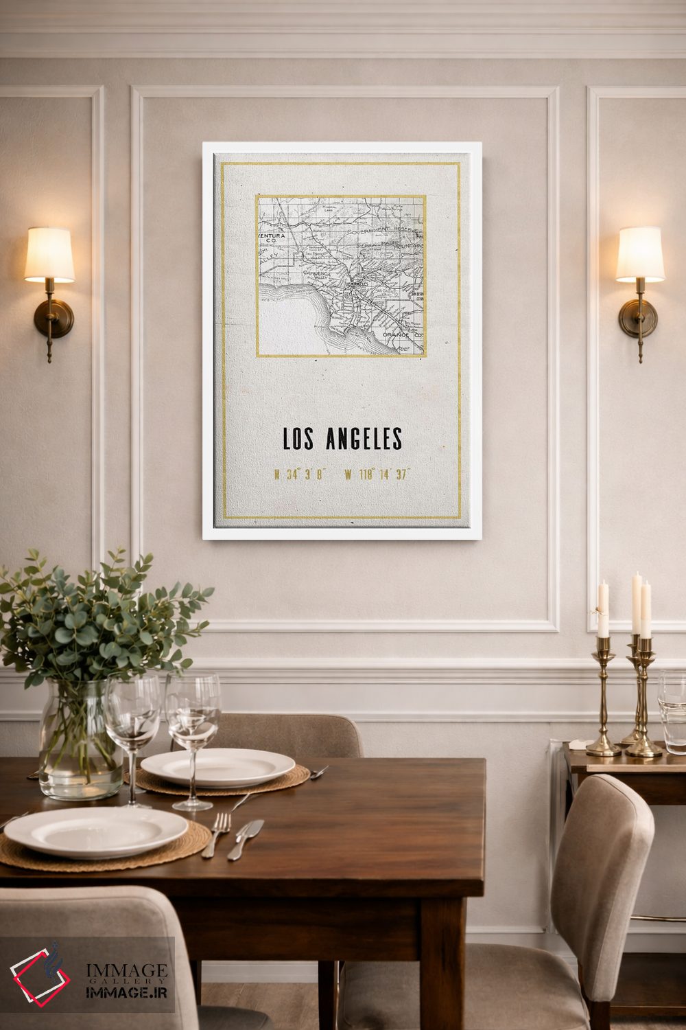 تابلو دکوراتیو لس آنجلس، کالیفرنیا II اثر نیچر مجیک - D1W