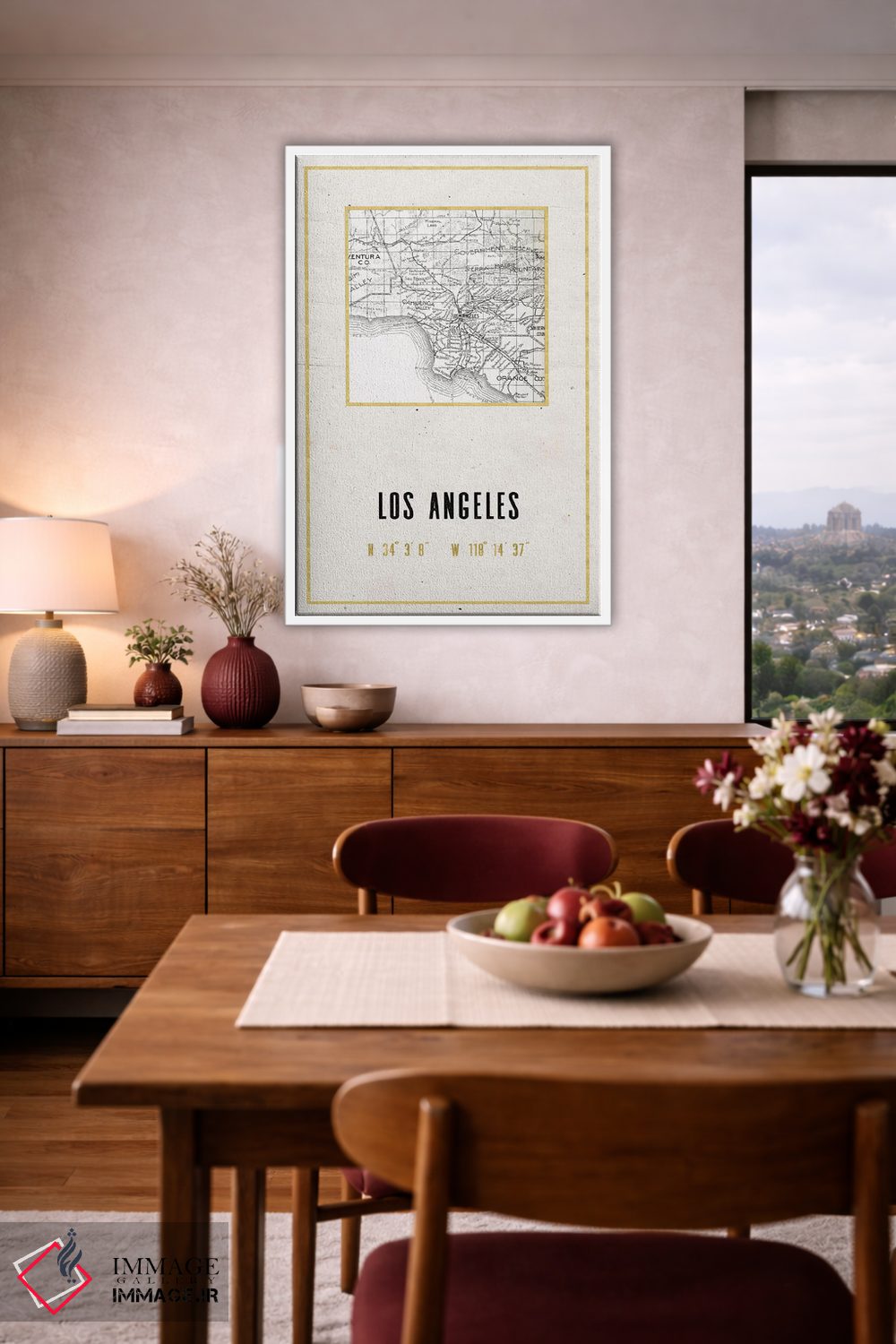 تابلو دکوراتیو لس آنجلس، کالیفرنیا II اثر نیچر مجیک - D4W