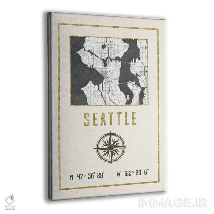 تابلو دکوراتیو سیاتل، واشنگتن اثر نیچر مجیک - نمای پرسپکتیو محصول