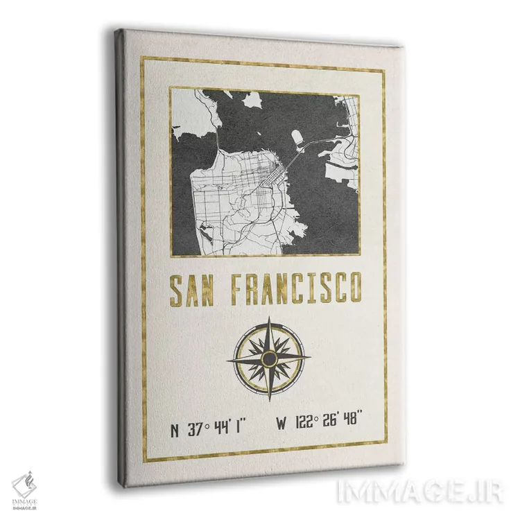 تابلو دکوراتیو سان فرانسیسکو، کالیفرنیا اثر نیچر مجیک - نمای پرسپکتیو محصول