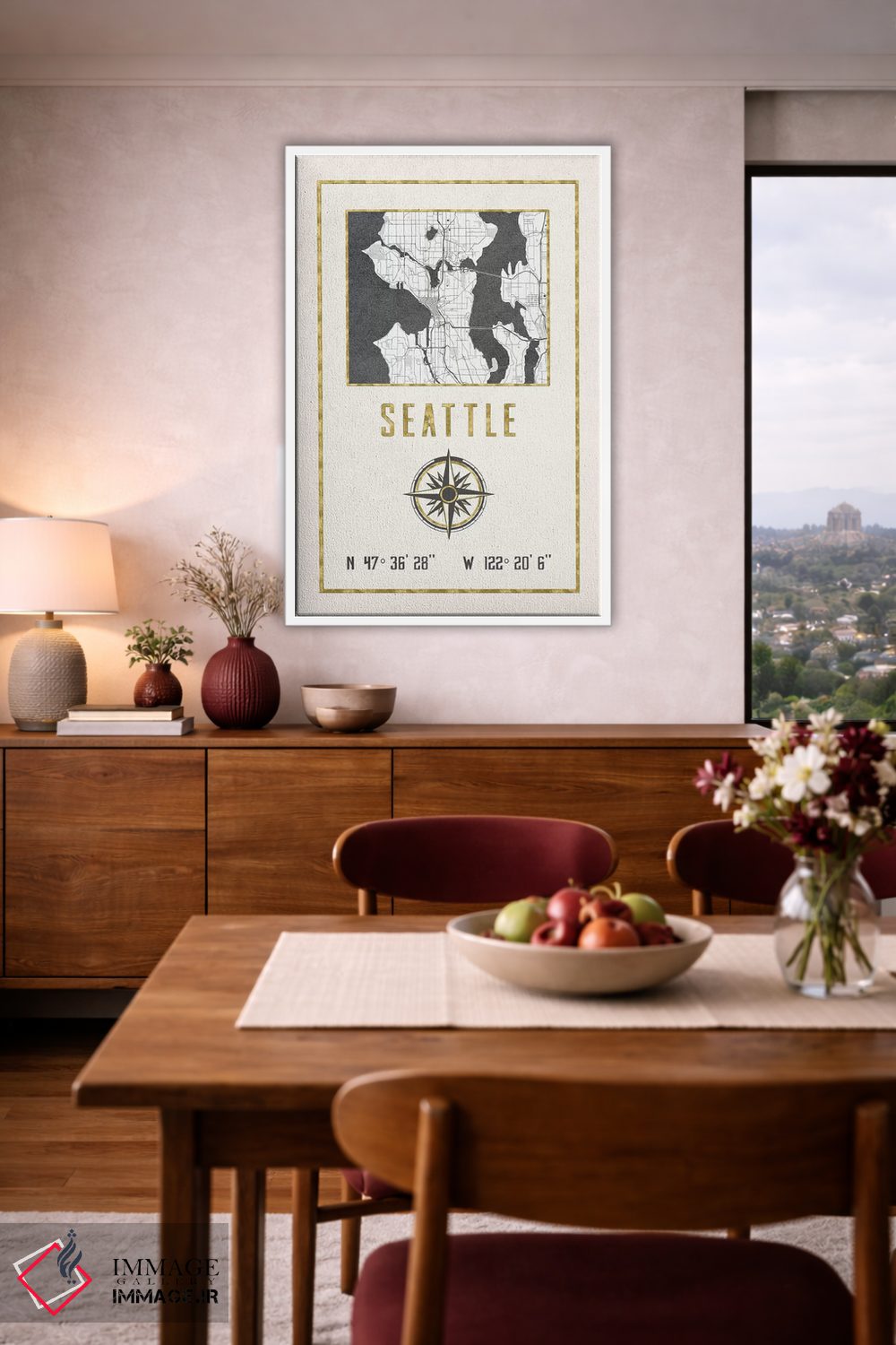 تابلو دکوراتیو سیاتل، واشنگتن اثر نیچر مجیک - D2W