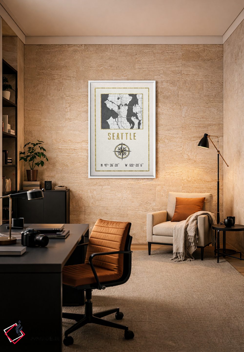 تابلو دکوراتیو سیاتل، واشنگتن اثر نیچر مجیک - D5W