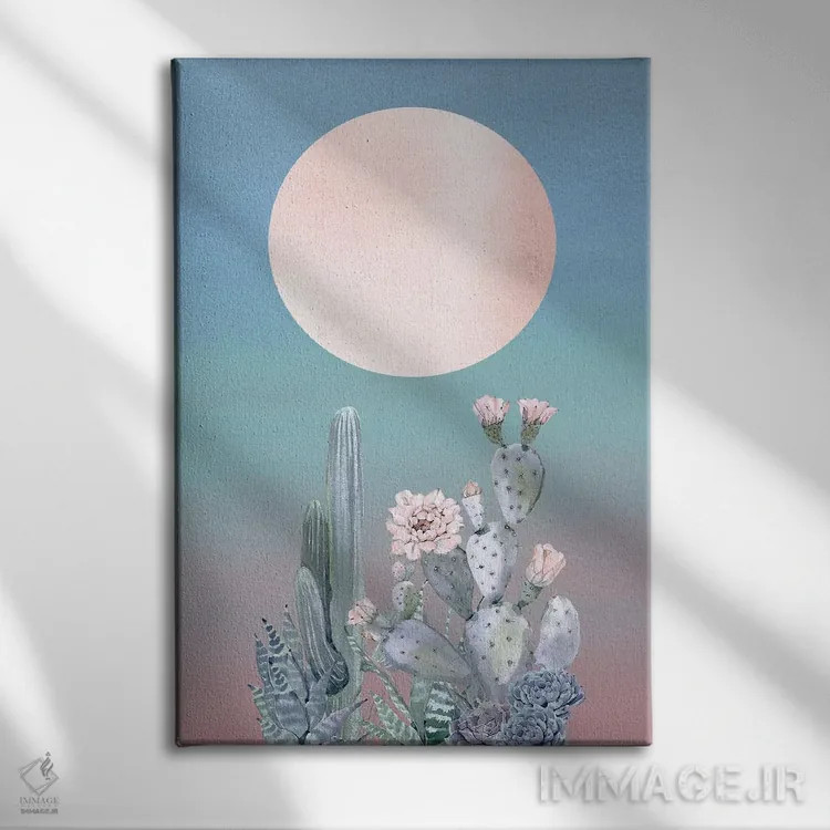 تابلو دکوراتیو گرگ ومیش کویر اثر نیچر مجیک - نمای روبهرو روی دیوار